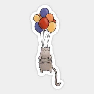 Balloon Adventure - Cat Sticker